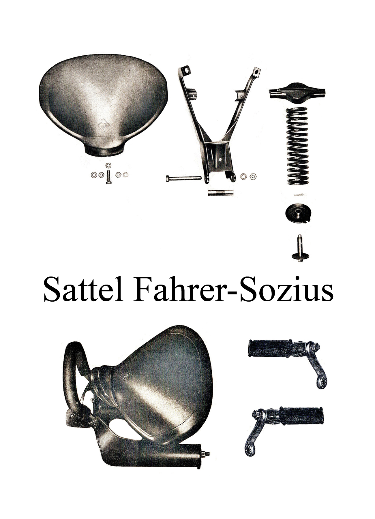 DDR-Motorrad IFA MZ BK 350 Ersatzteileliste Fahrersattel Soziussitz Decke Fußrasten