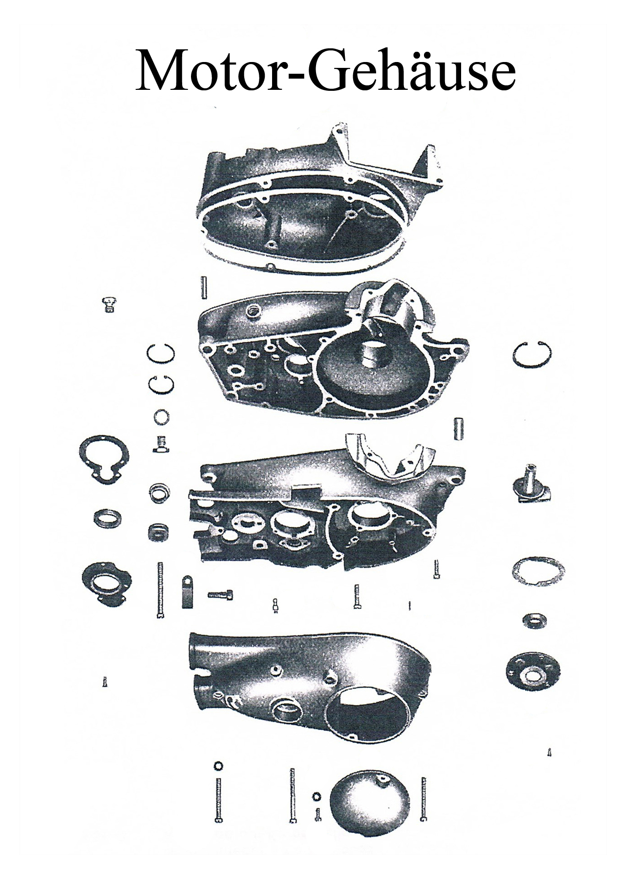 DDR-Motorrad IWL Berliner Roller SR 59 Ersatzteileliste Motorgehäuse Dichtungen Kugellager Schrauben Wellendichtringe Gummi Satz Set