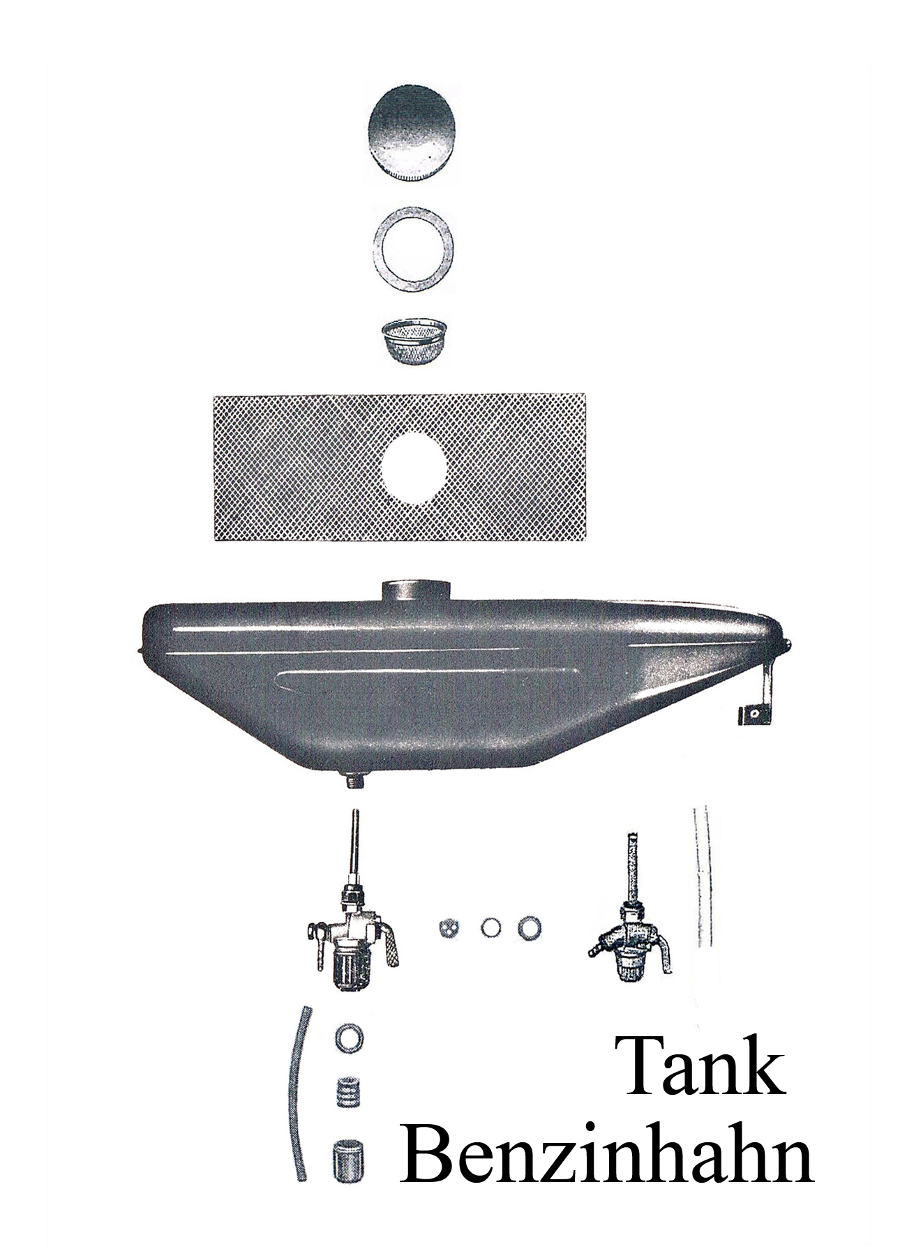 DDR-Motorrad IFA MZ BK 350 Ersatzteileliste Tankdeckel Beninhahn Dichtungen Schlauch