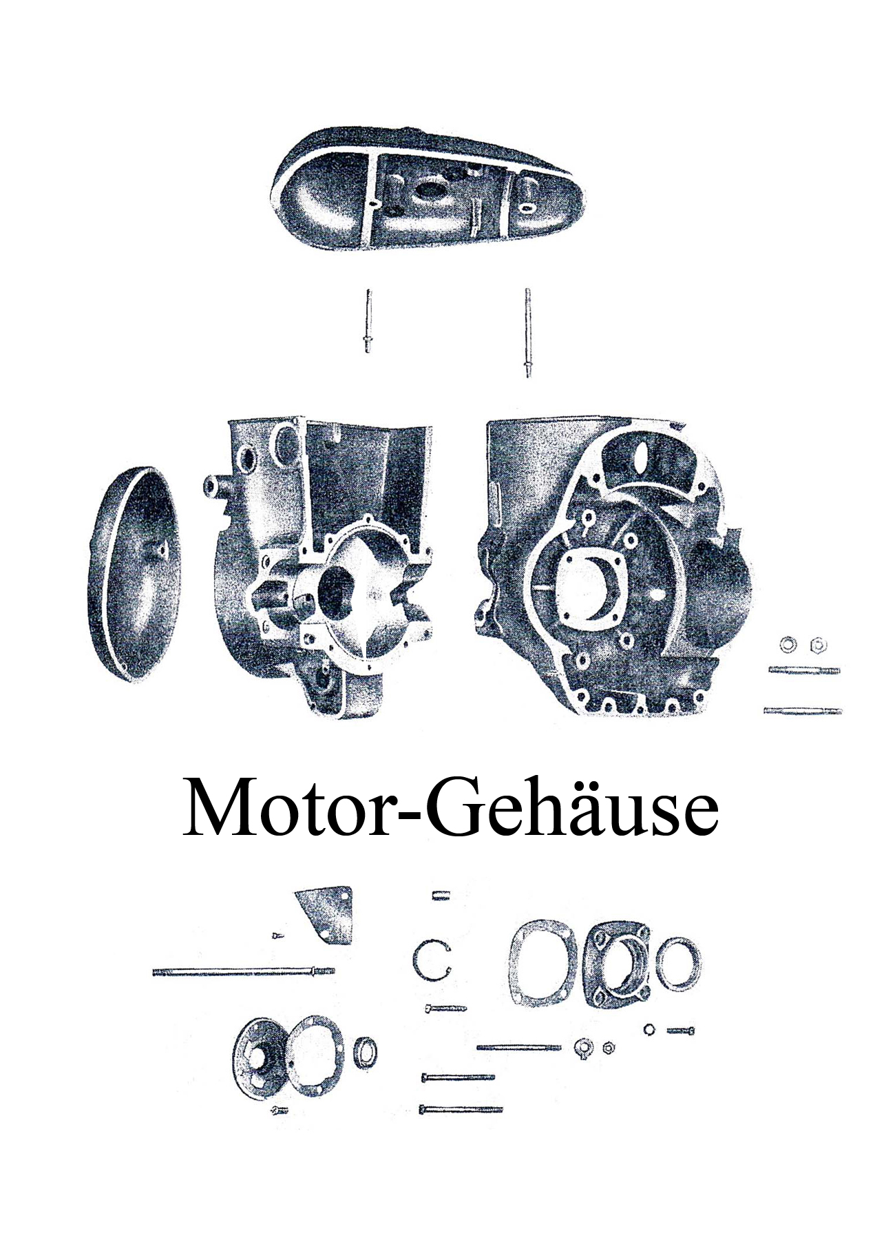 DDR-Motorrad IFA MZ BK 350 Ersatzteileliste Motorgehäuse Dichtungen Kugellager