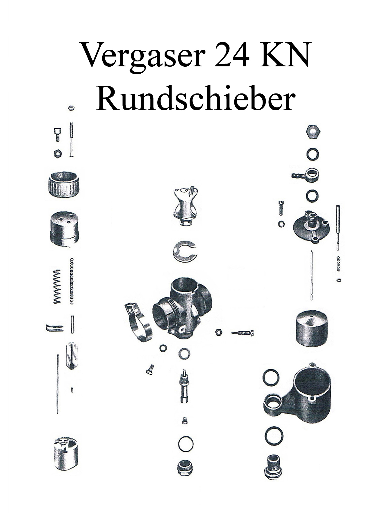 DDR-Motorrad IWL Berliner Roller SR 59 Ersatzteileliste Rundschiebervergaser 24KN Düsen Dichtungen Schwimmer Nadelhalter