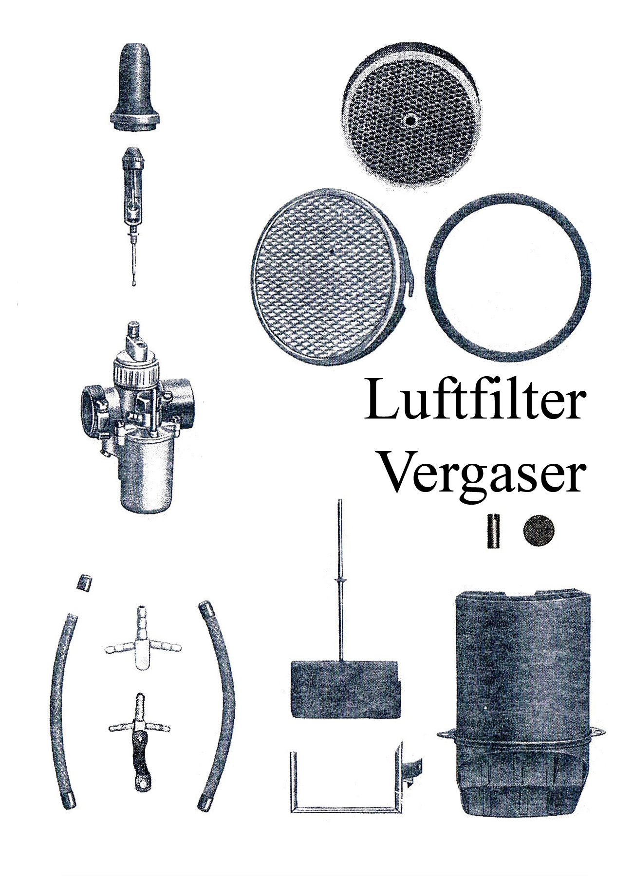 DDR-Motorrad IFA MZ BK 350 Ersatzteileliste Luftfilter Vergaser