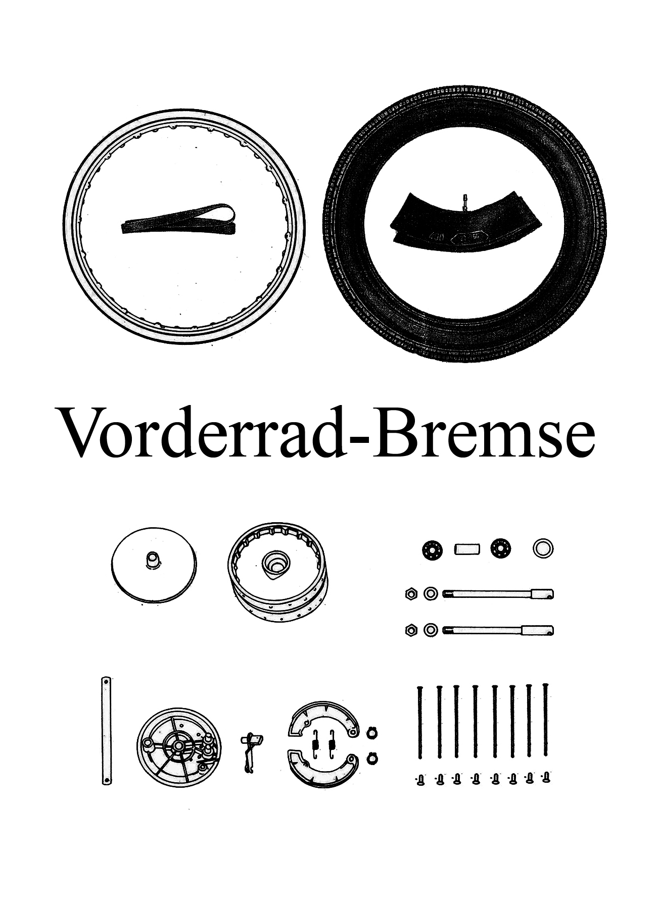 MZ TS 250/0-1 Ersatzteile Vorderrad Bremse