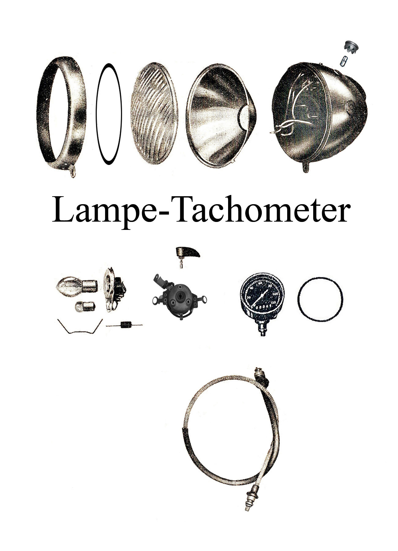 DDR-Motorrad IFA MZ BK 350 Ersatzteileliste Lampe Tachometer Reflektor