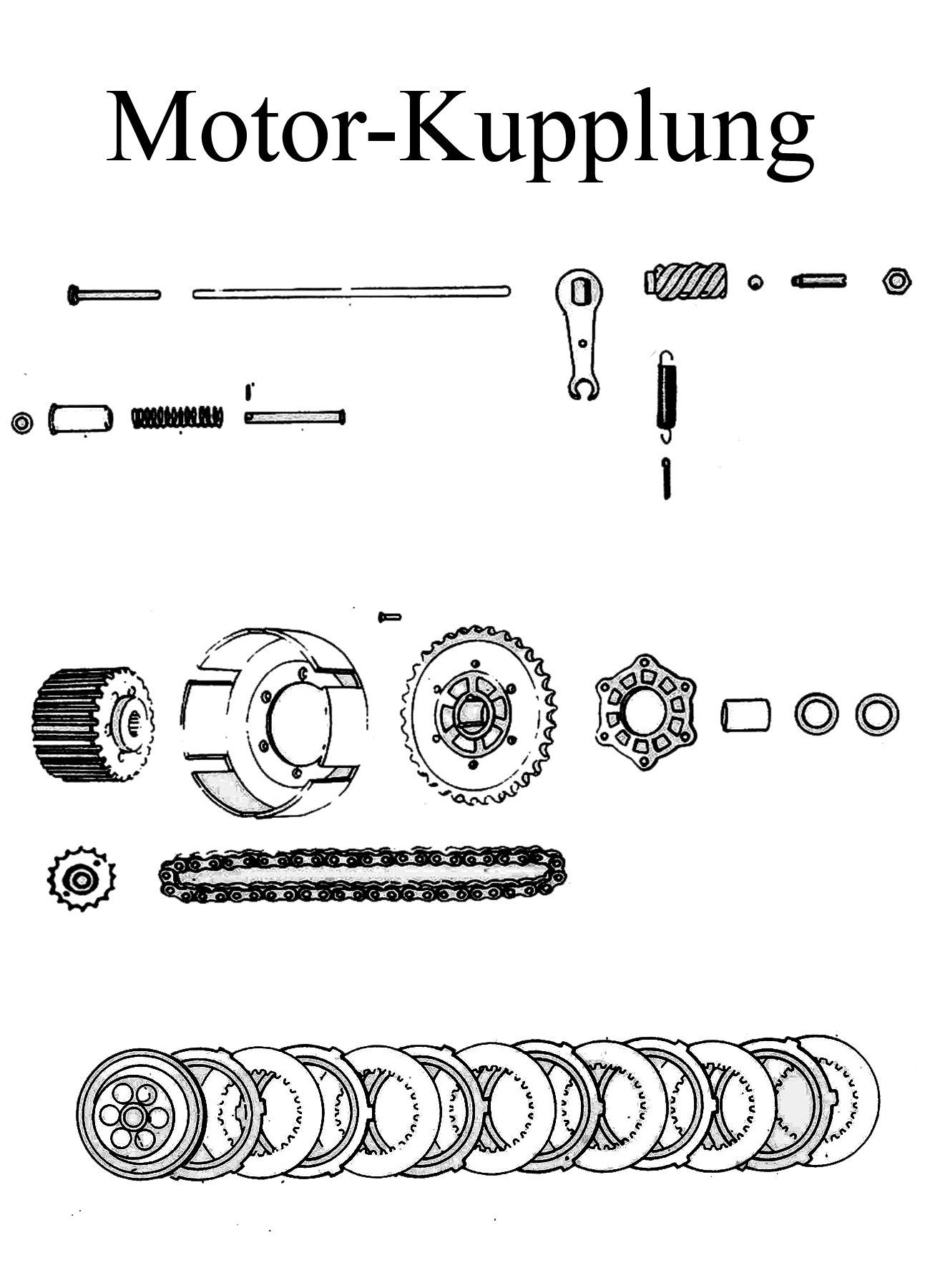 Repair Kit Swing Arm & Engine Bearings For MZ ETZ TS 125-251 – 6 Piece, Poland